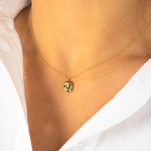 Dainty Moon Necklace - Gold