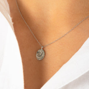 Dainty Moon Necklace - Silver