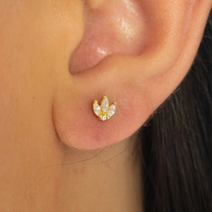 Tiny Stud Earrings - Gold