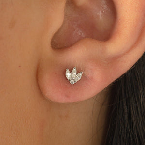 Tiny Stud Earrings - Silver