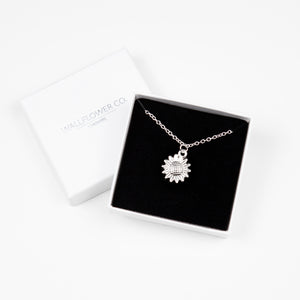 Sunflower Necklace - Silver