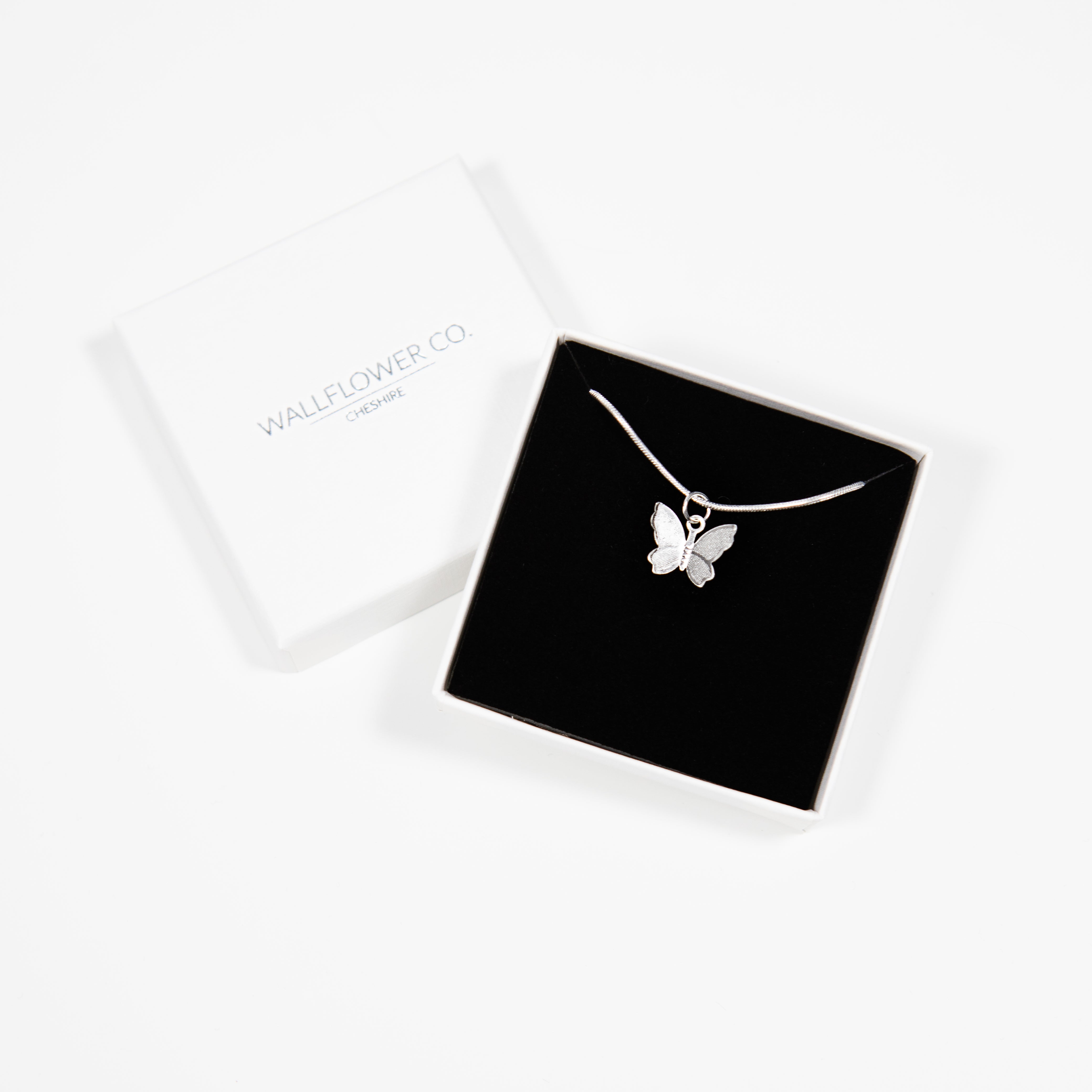 Butterfly Charm Necklace  - Silver