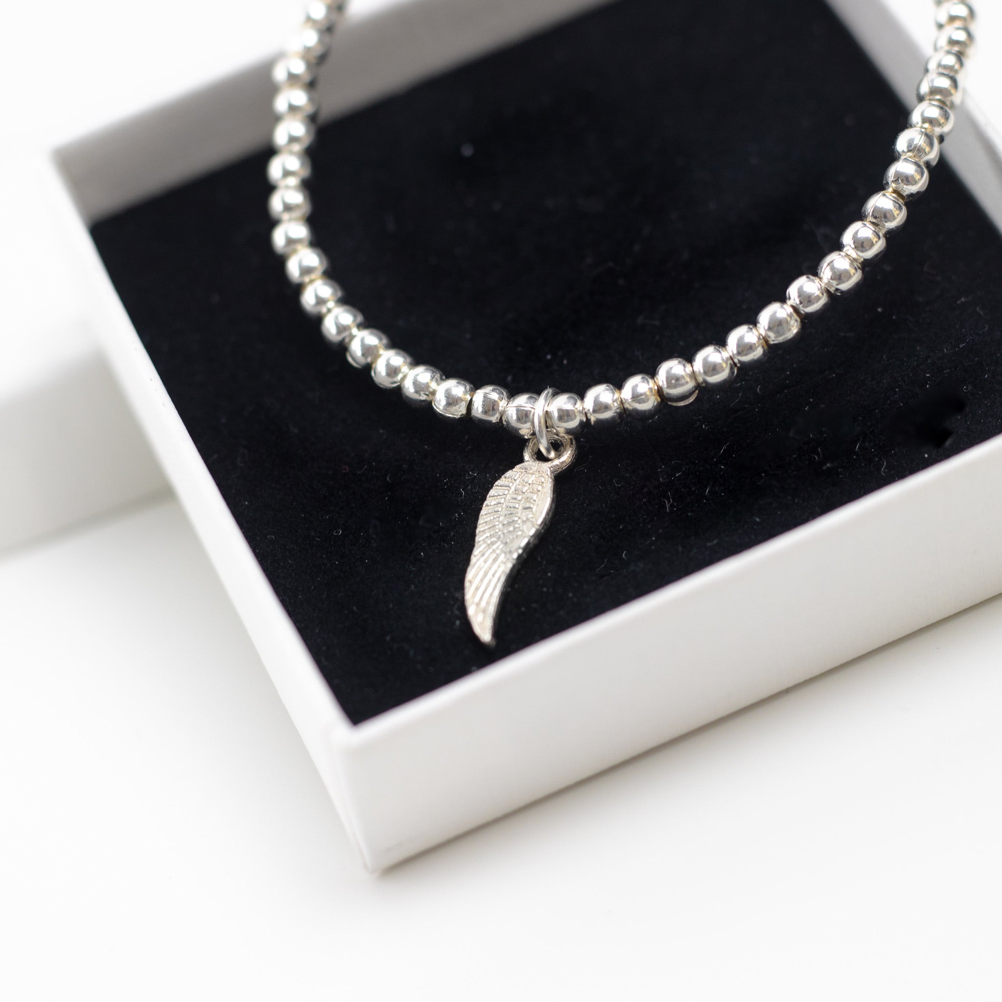 Angel Wing Charm Bracelet - Silver